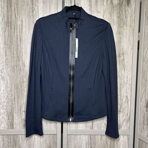 Elie Tahari Full Zip Blazer Navy Color Pockets Angela Jacket Size Medium NWT